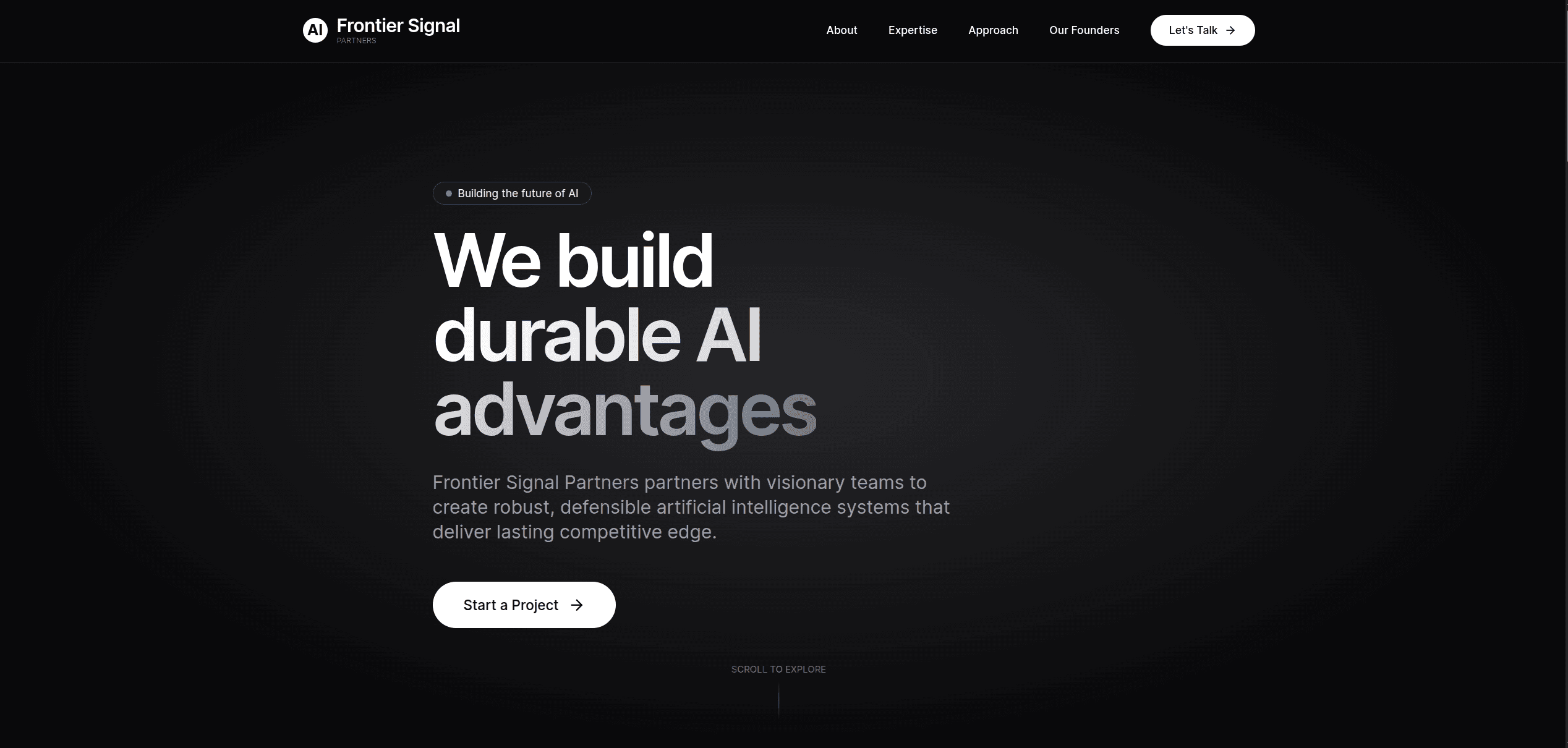 Frontier Signal Partners Website